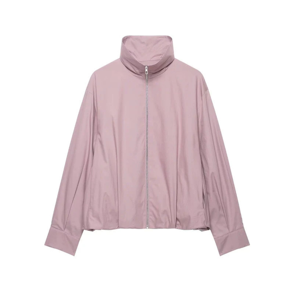 ZARA Casual Versatile Stylish Solid Stand Collar Jacket